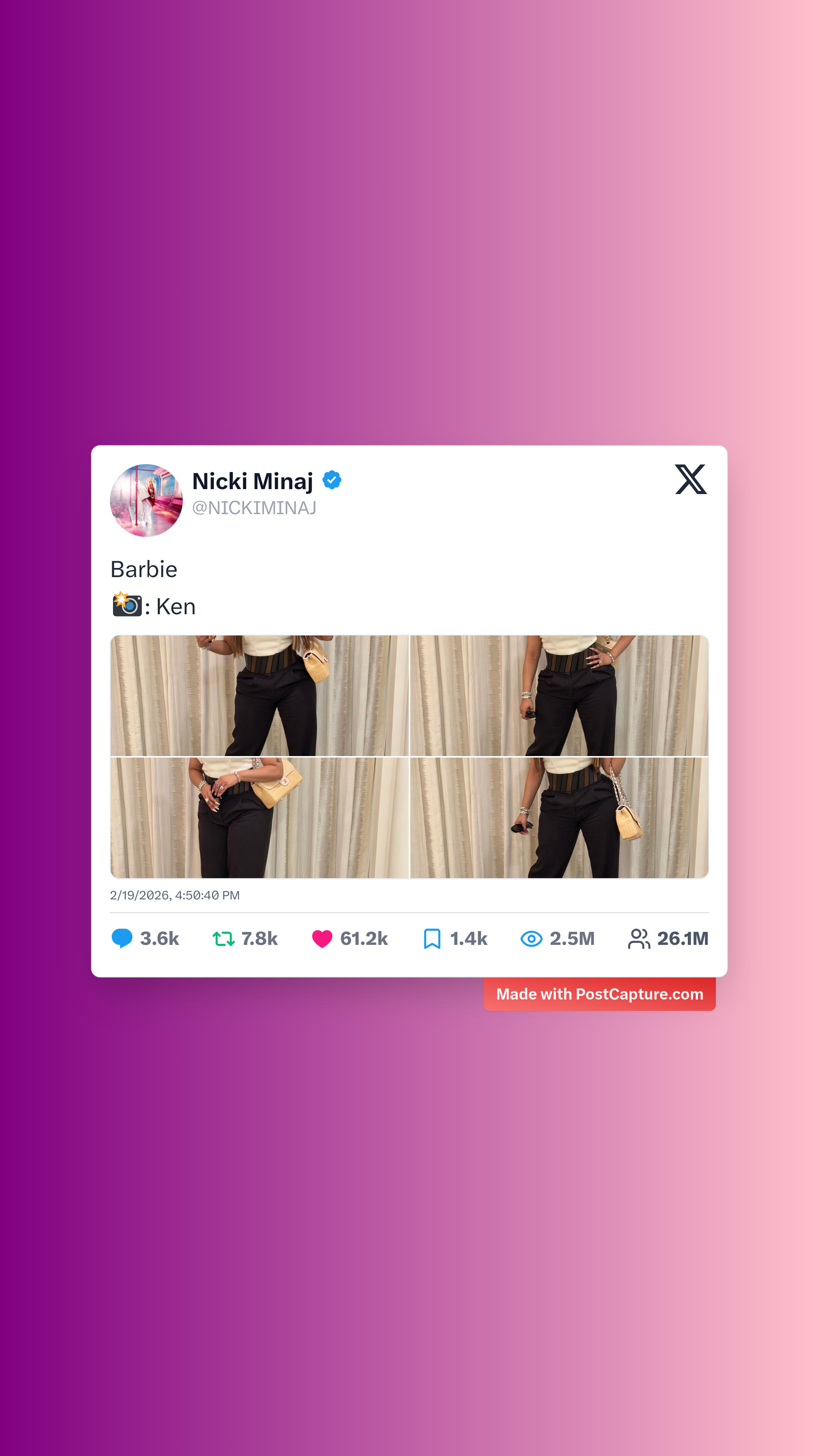 Rank 2 - @NICKIMINAJ