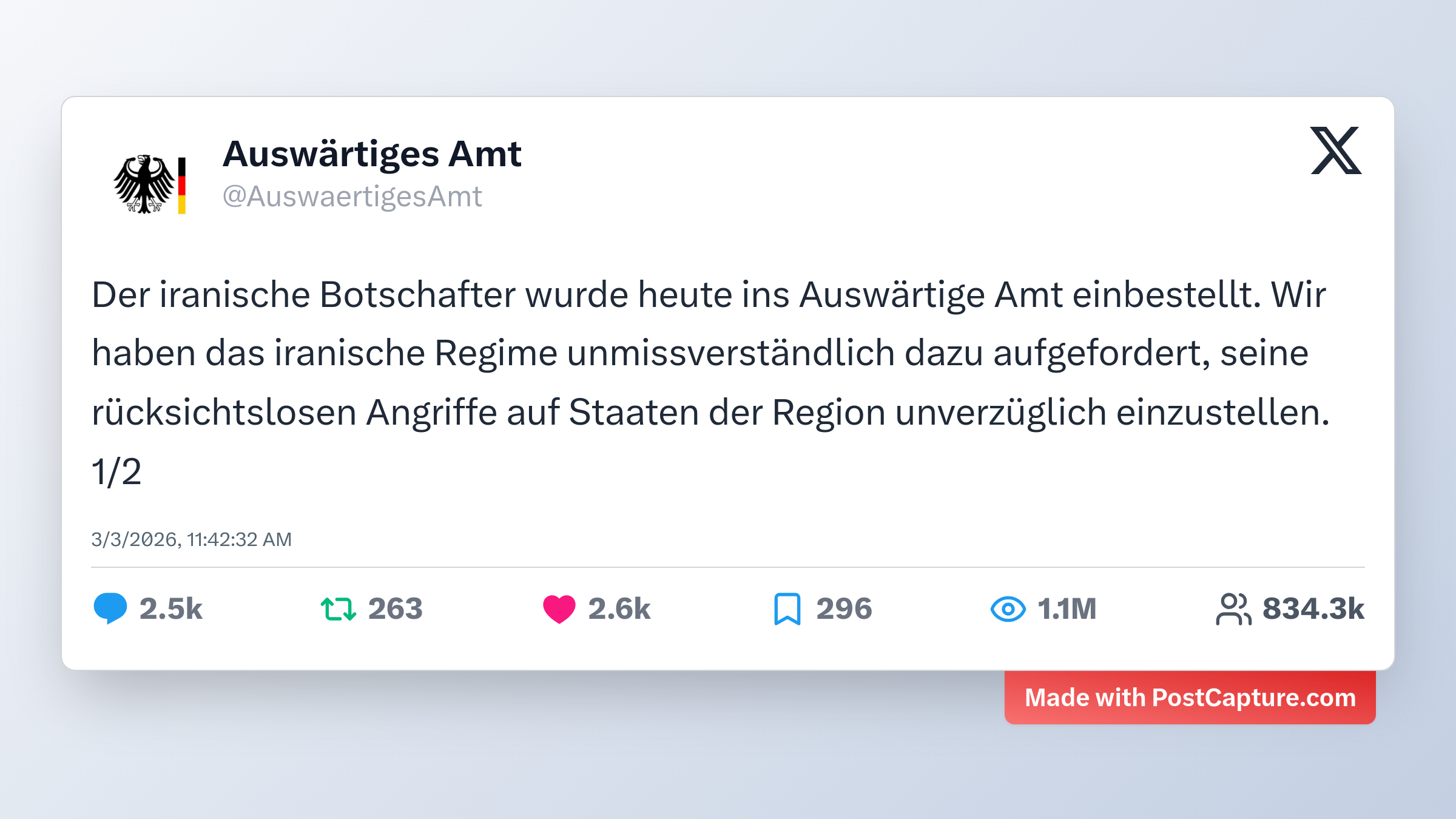 Rank 3 - @AuswaertigesAmt