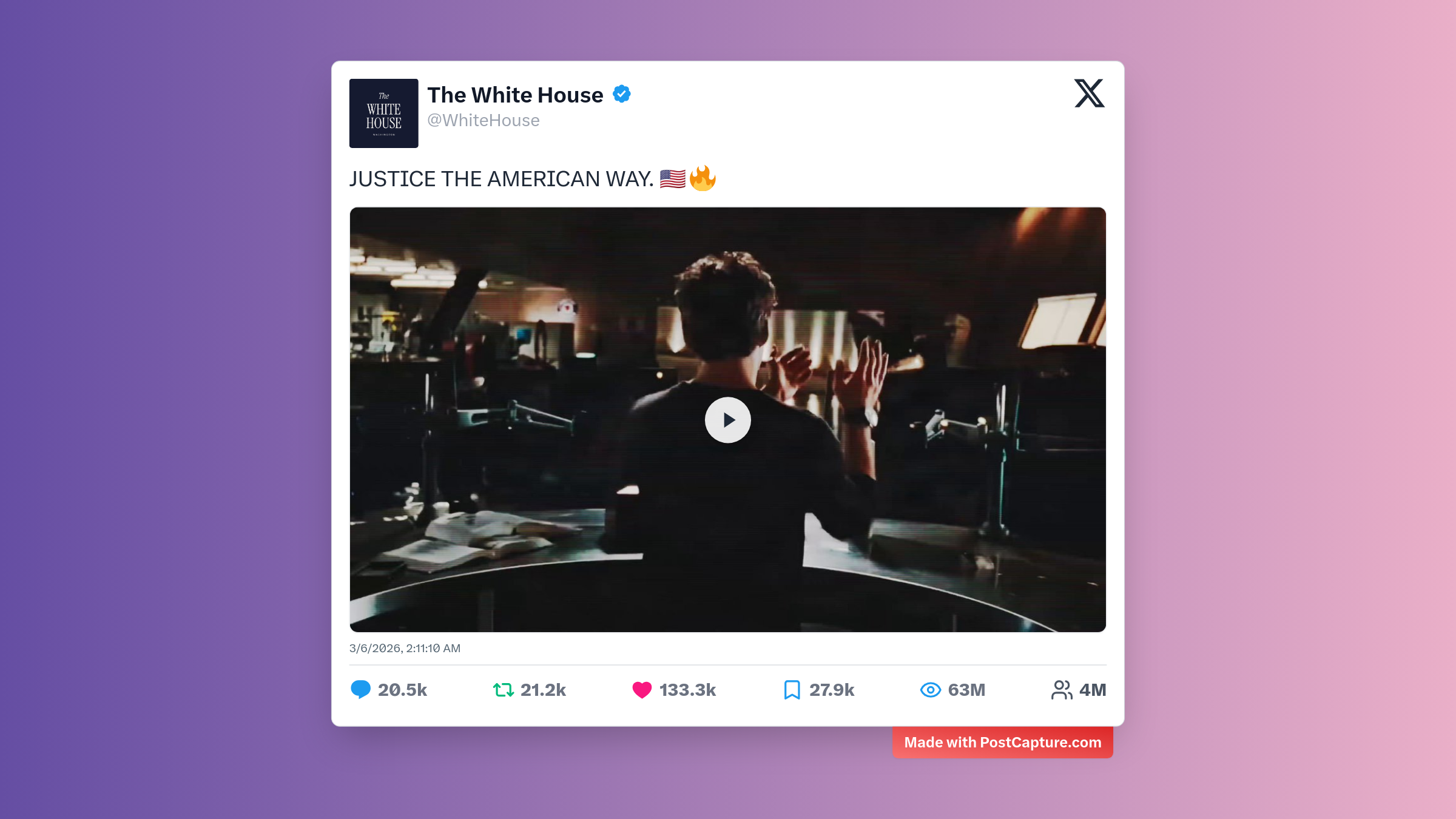 Rank 2 - @WhiteHouse