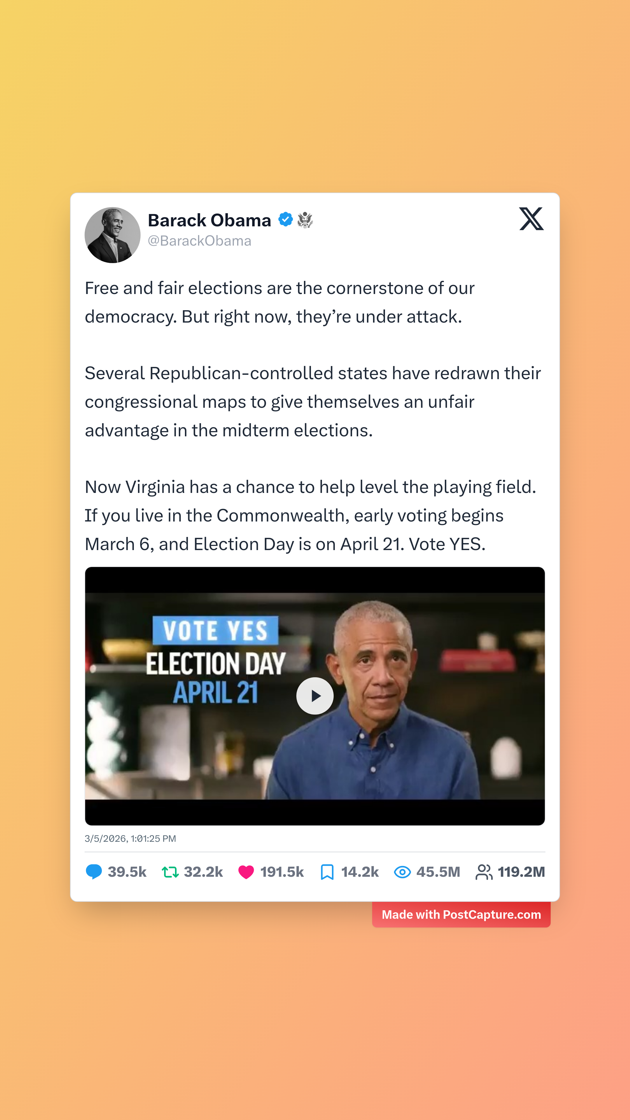 Rank 3 - @BarackObama