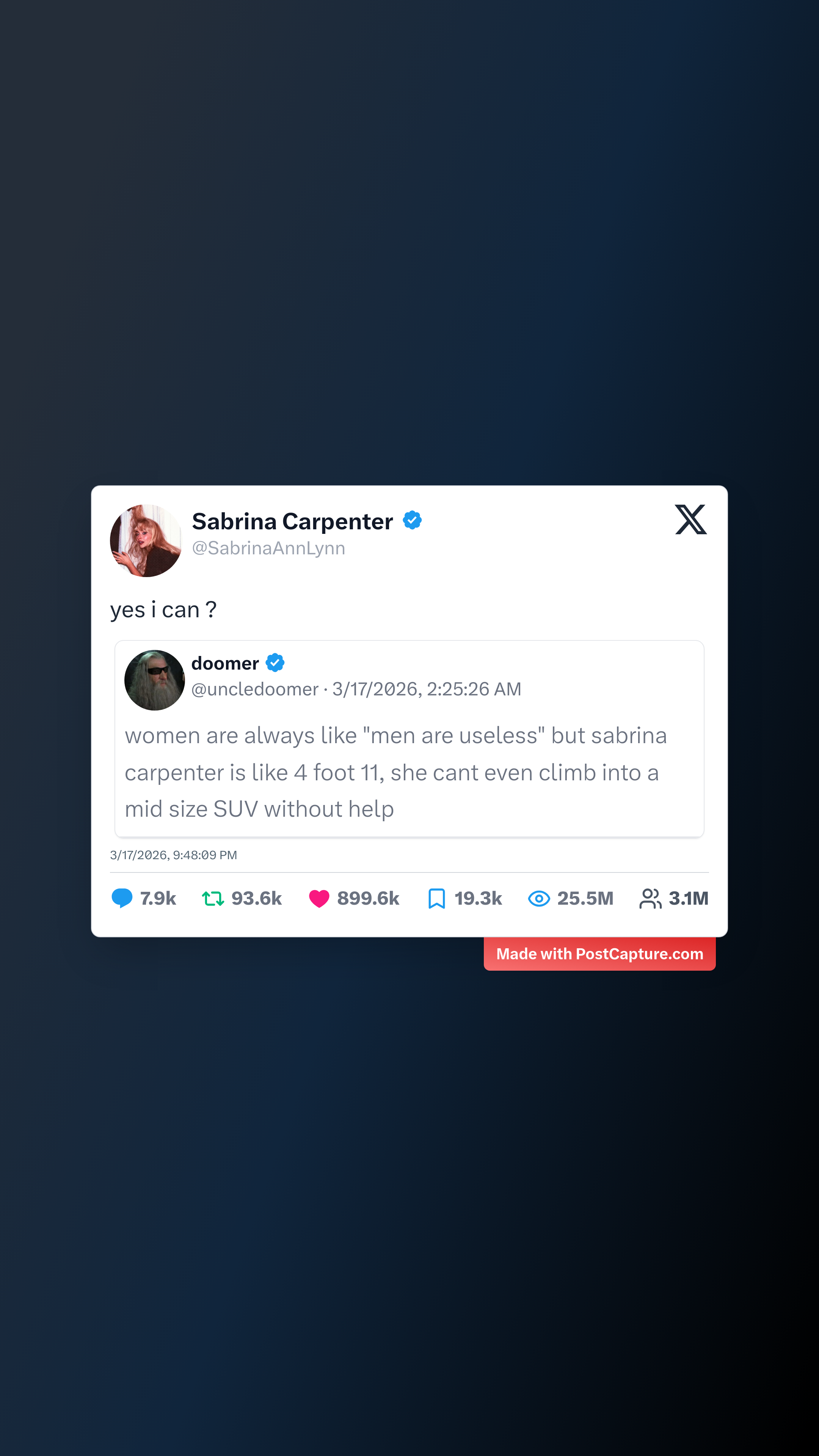 Rank 3 - @SabrinaAnnLynn