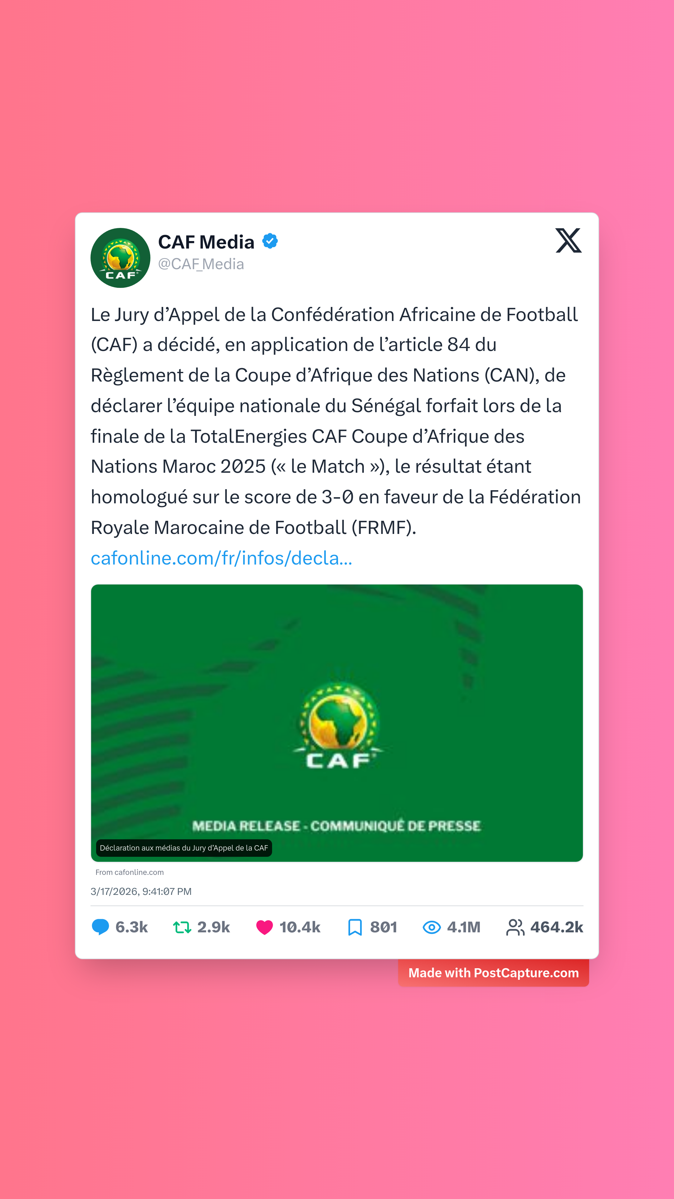 Rank 2 - @CAF_Media