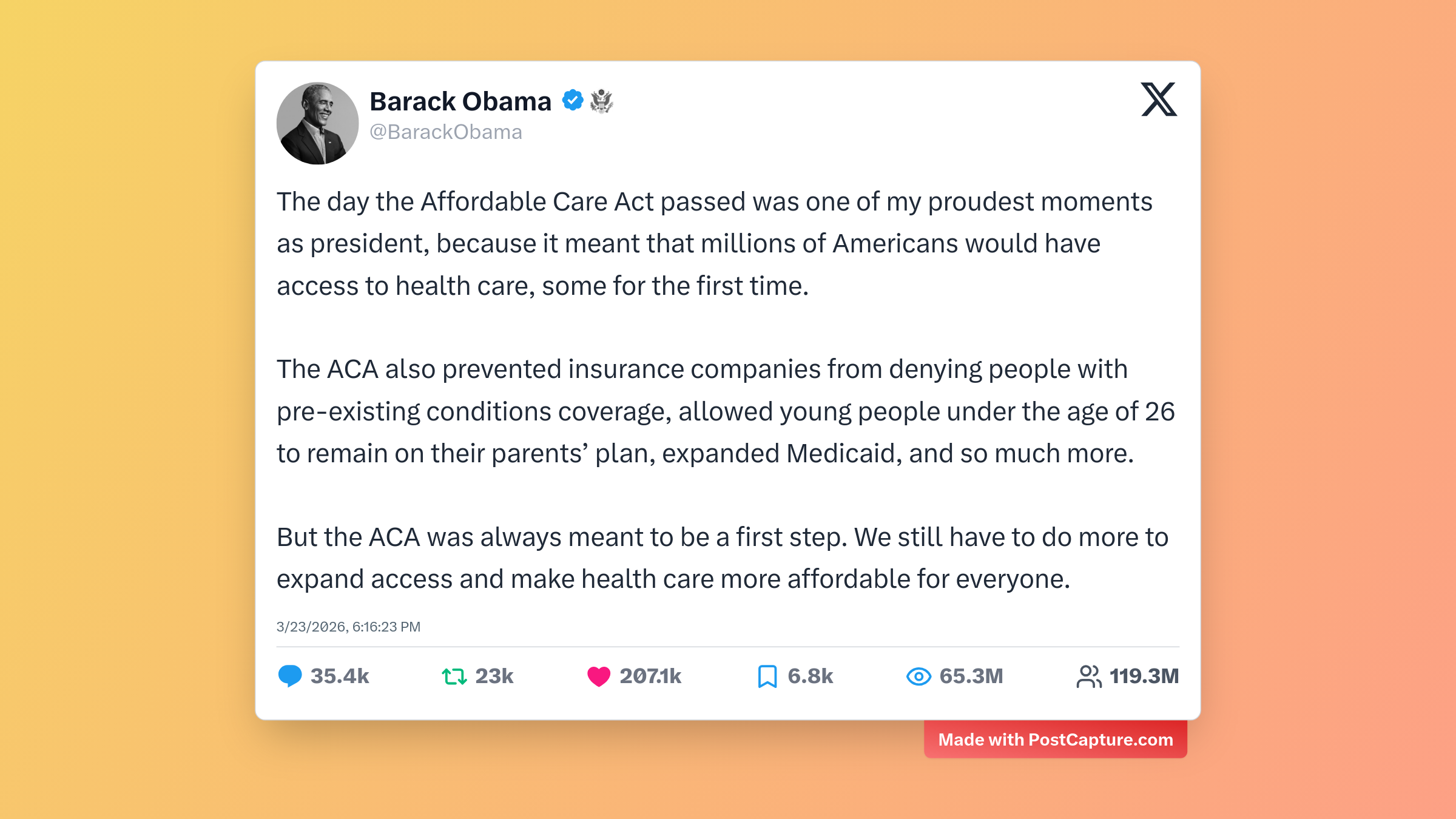 Rank 3 - @BarackObama