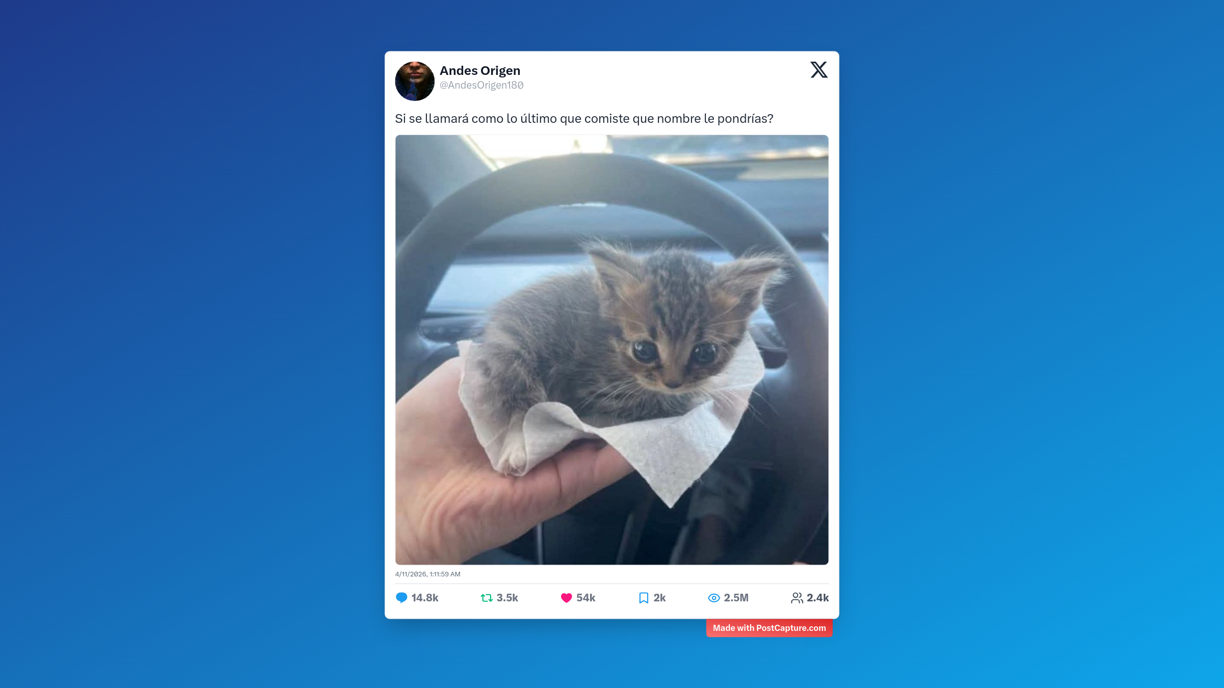 Rank 2 - @AndesOrigen180