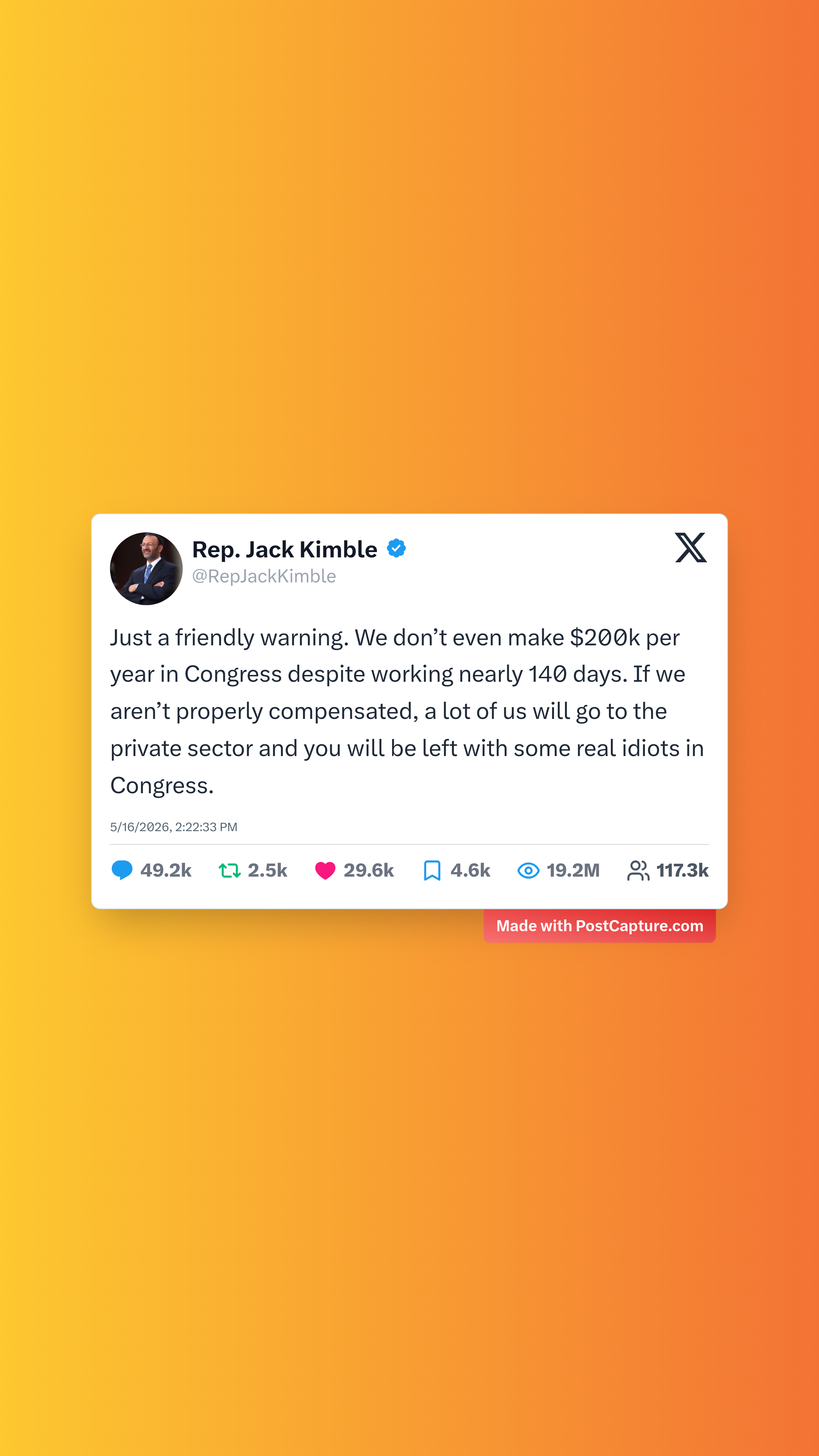 Rank 1 - @RepJackKimble