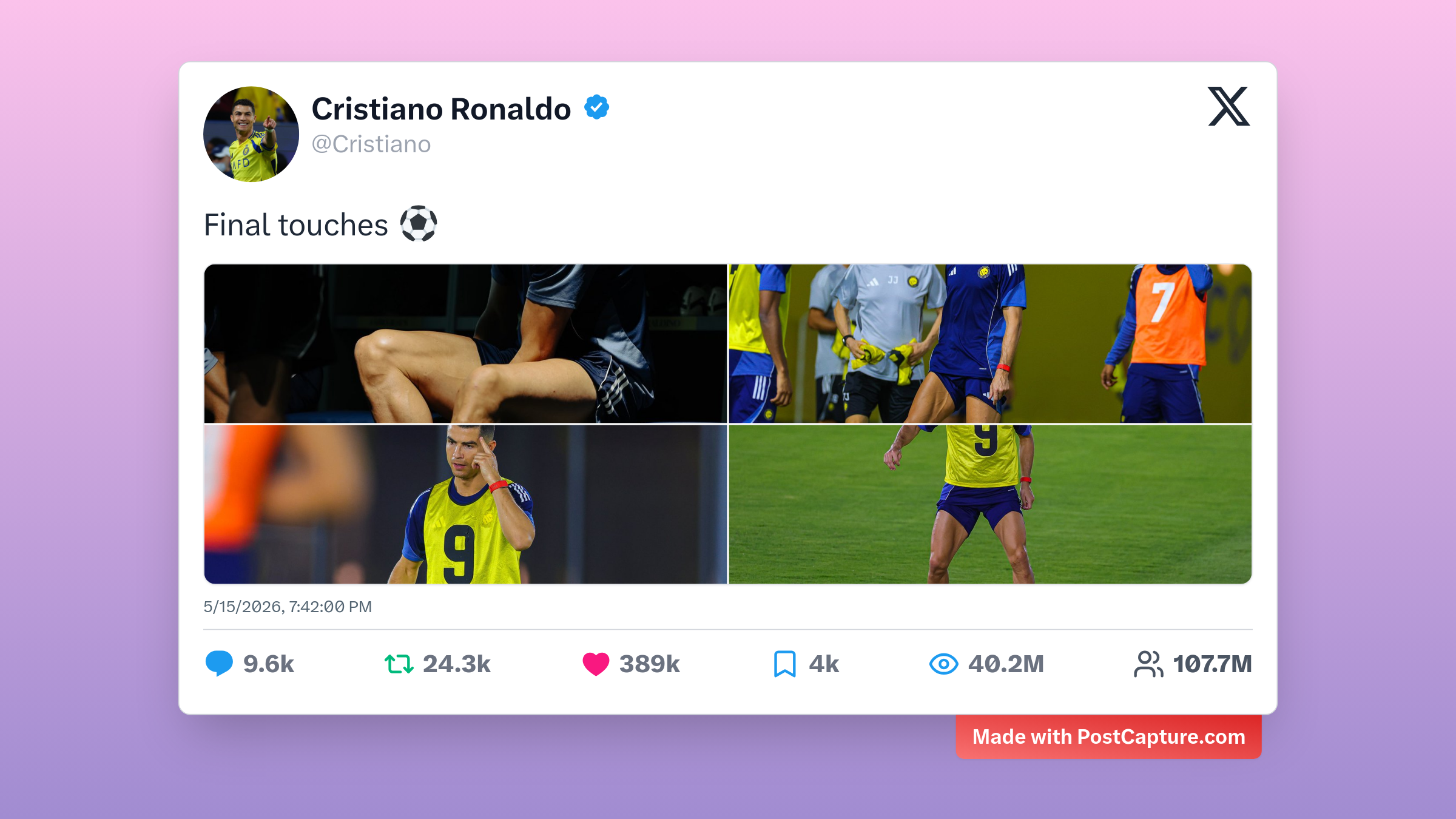 Rank 1 - @Cristiano