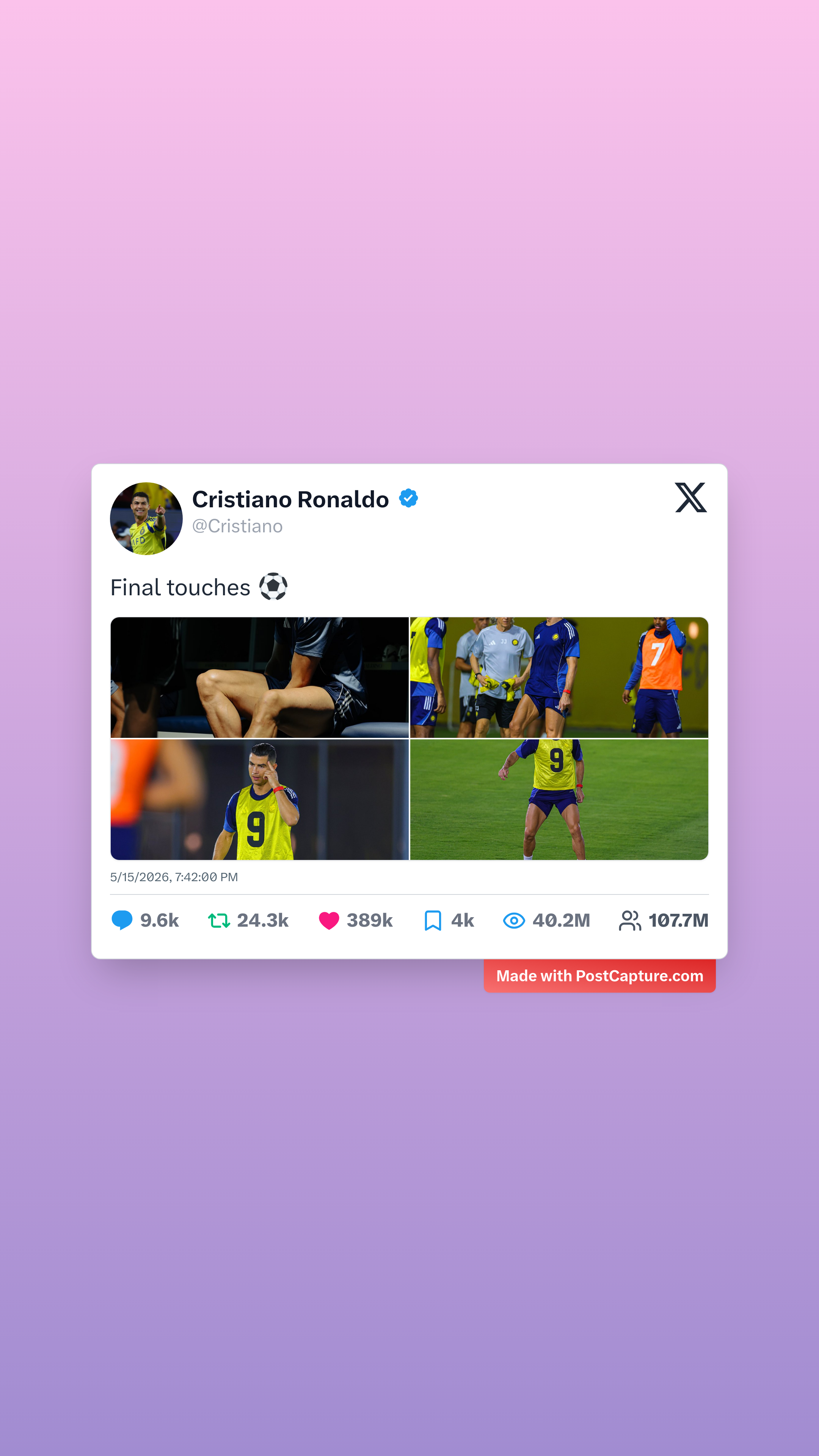 Rank 1 - @Cristiano