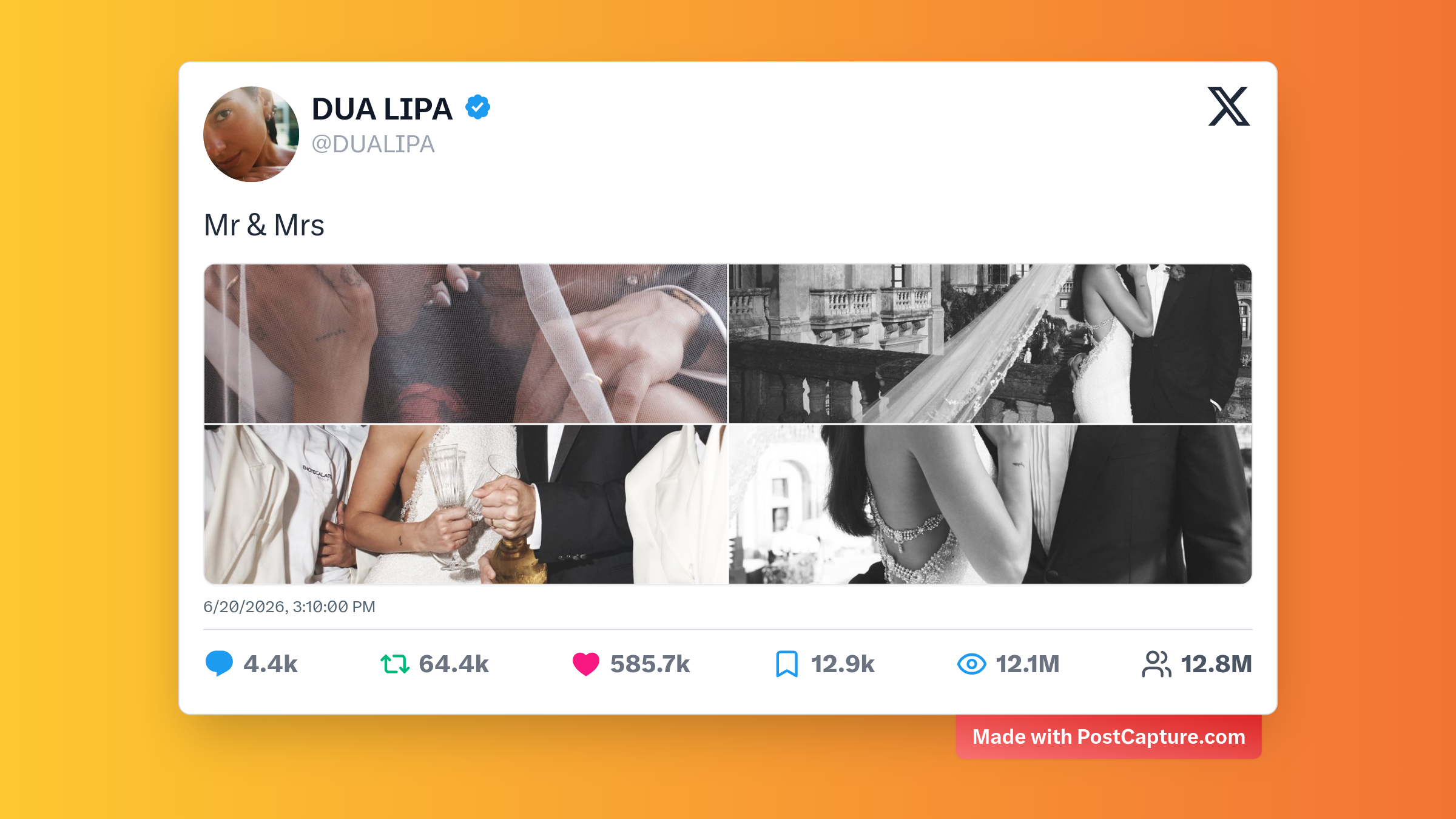 Rank 3 - @DUALIPA
