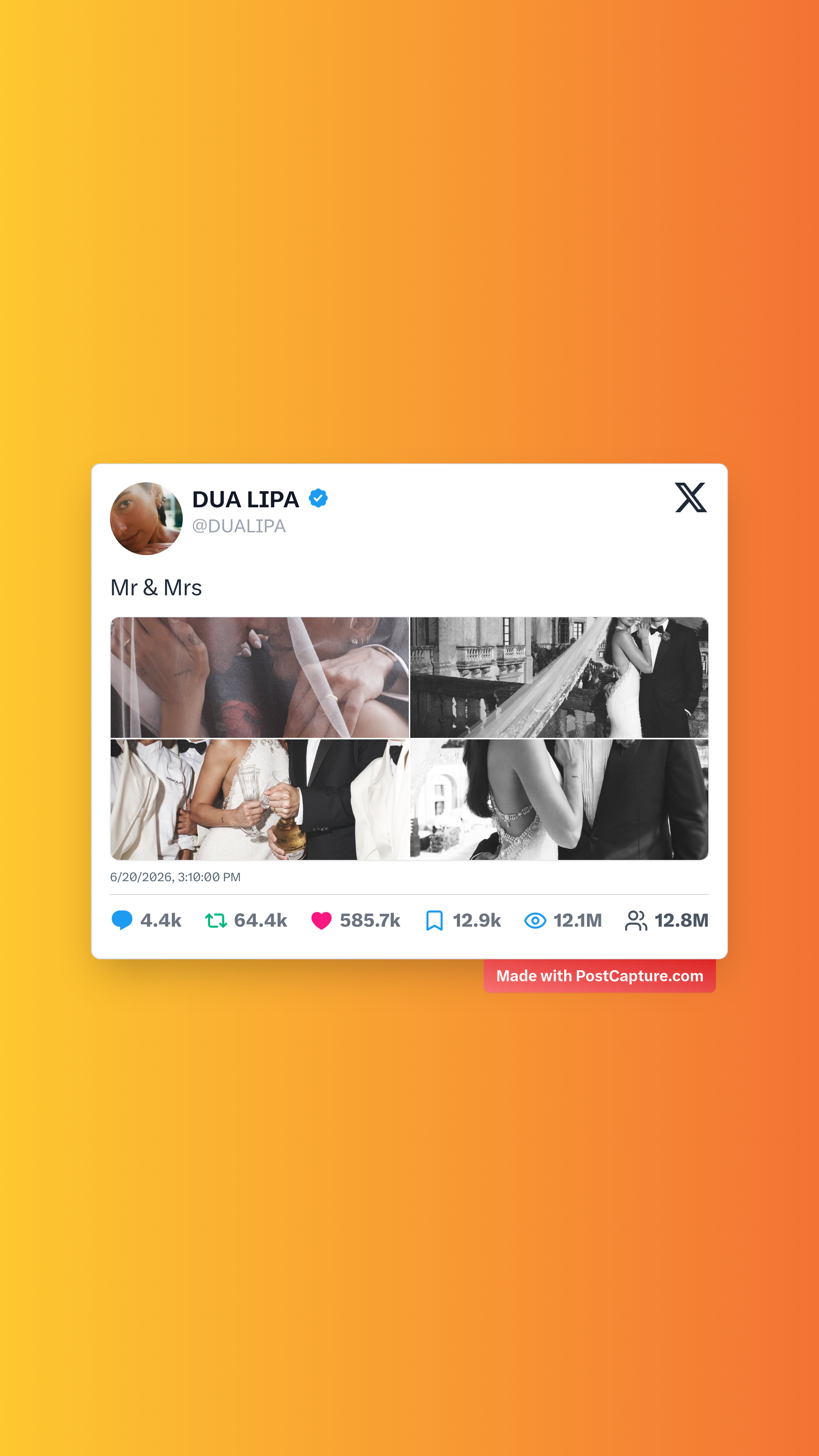 Rank 3 - @DUALIPA