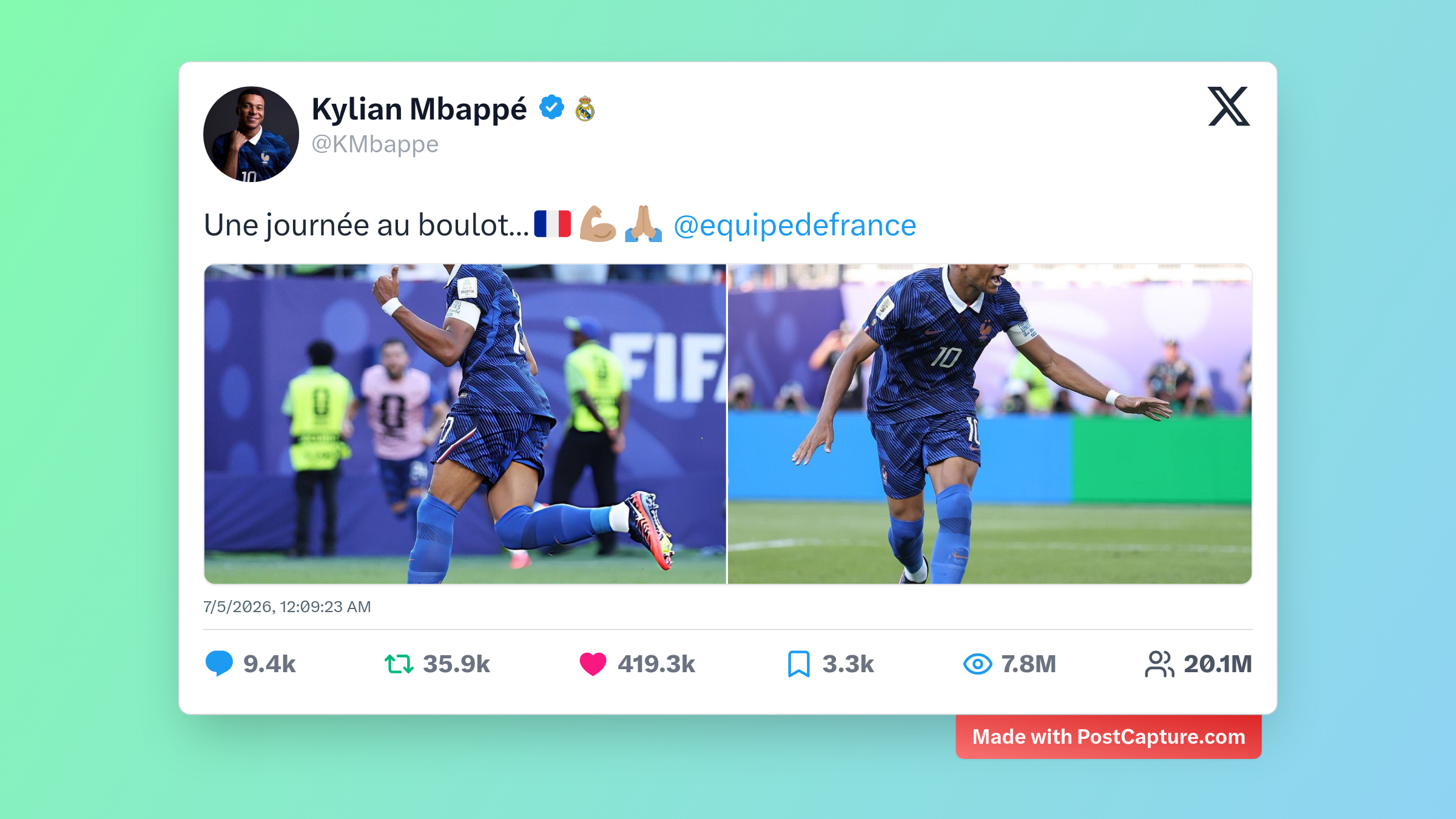 Rank 1 - @KMbappe