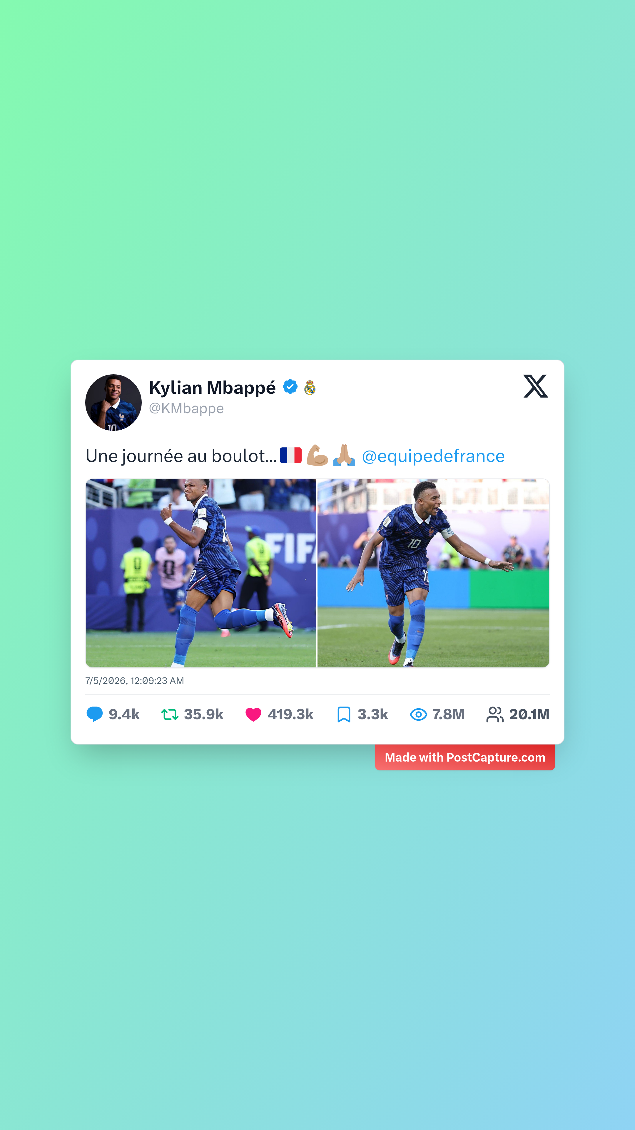 Rank 1 - @KMbappe